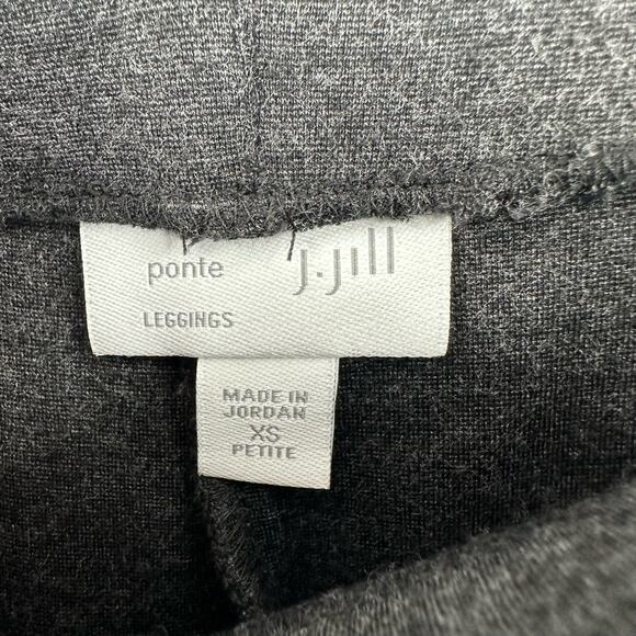 J Jill Size XS Petite Ponte Leggings Gray High Rise Casual Comfy Stretch Pull On - Picture 3 of 3